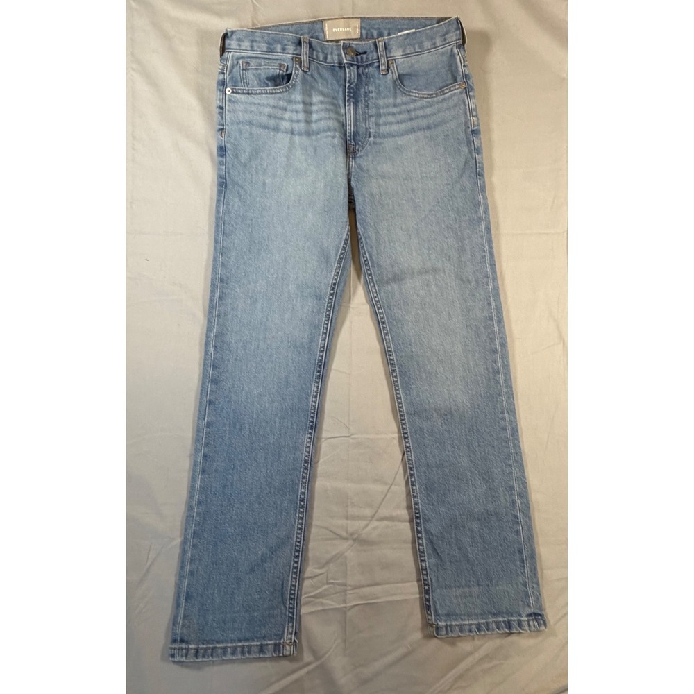 Everlane Boyfriend Jeans Light Wash Blue Denim Straight Leg Womens Size 27